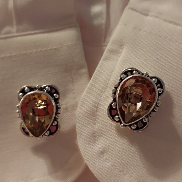 Sassy Wildflower Other - Morganite Sterling Silver Cuff Links